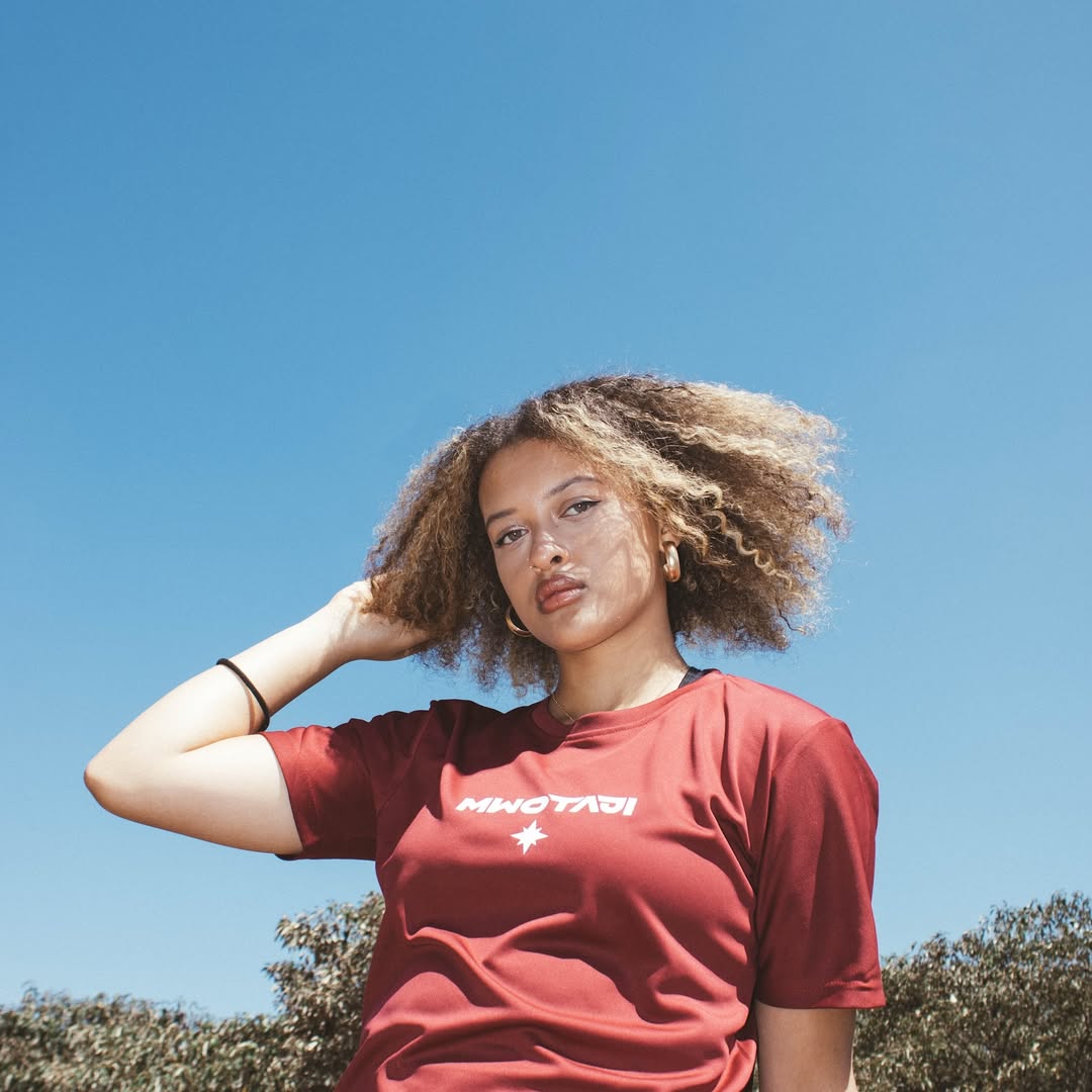 Mwotaji Essential Tee - Burgundy view 3